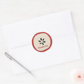 Landelijke Appel Bruiloft Favoriet Ronde Sticker (Envelop)