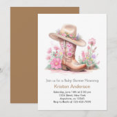 Landelijke Baby Shower in Wilde Westen Cowgirl-sti Kaart (Voorkant / Achterkant)