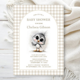 Landelijke baby shower met vogels kaart