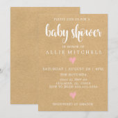 Landelijke baby shower uitnodiging (Voorkant / Achterkant)