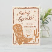 Landelijke babyboy sprinkle uitnodiging (Staand voorkant)