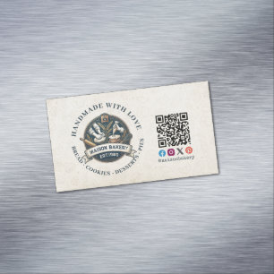 Landelijke Bakkerij Winkel Gebak Dessert Zoete Taa Magnetisch Visitekaartje