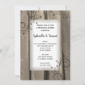 Landelijke Barn Wood Flowers Weddenschap Kaart (Voorkant)