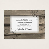 Landelijke Barn Wood Flowers Weddenschap liefdadig Visitekaartjes (Voorkant)