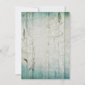 Landelijke Barn Wood Rustic Wedding Invitations Kaart (Achterkant)