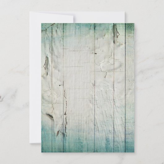 Landelijke Barn Wood Rustic Wedding Invitations Kaart (Achterkant)