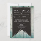 Landelijke Barn Wood Rustic Wedding Invitations Kaart (Voorkant)