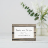 Landelijke Barn Wood Weduwenkaart Informatiekaartje (Staand voorkant)