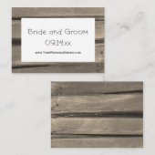 Landelijke Barn Wood Weduwenkaart Informatiekaartje (Voorkant / Achterkant)