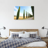 Landelijke beboste weg, Toscane Canvas Afdruk (Insitu (Slaapkamer))