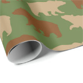 Landelijke Beer Patroon Cadeaupapier (Rol Hoek)