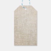 Landelijke Beige Acryl Bloemboeket Bruiloft Cadeaulabel (Achterkant)