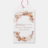 Landelijke Beige Bosvos Bedankt Cadeaulabel (Voorkant)