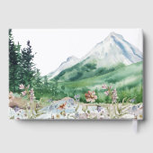 Landelijke Berg Wilde Bloem | Boho Bruiloft Gastenboek (Achterkant)