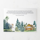 Landelijke bergbos bruiloft tri-fold uitnodiging (Cover)