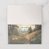 Landelijke bergbos groene trouwdag plaatskaartje (Buitenkant ongevouwen)