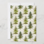 Landelijke bergbossen waterverf berkenbruiloft kaart (Achterkant)