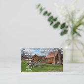 Landelijke bergcabin visitekaartje (Staand voorkant)
