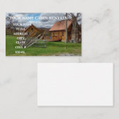 Landelijke bergcabin visitekaartje (Voorkant / Achterkant)