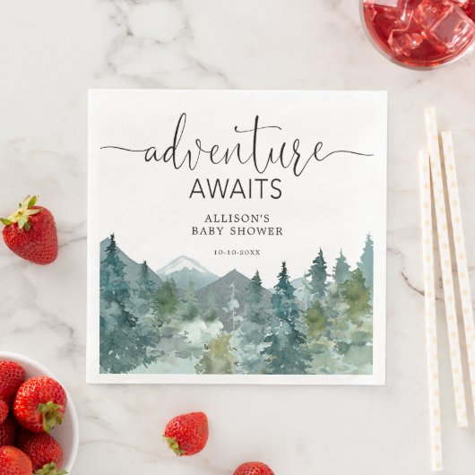 Landelijke bergen buiten thema bos bossen servet (Insitu)