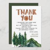 Landelijke bergen Kinderverjaardag Bedankt (Voorkant / Achterkant)