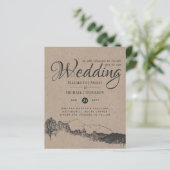 Landelijke berglandschap dennenbomen bruiloft (Staand voorkant)