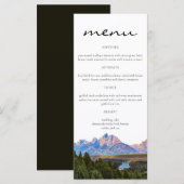 Landelijke bergmenukaarten menu (Voorkant / Achterkant)