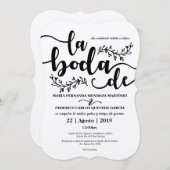 Landelijke bewerkbare Spaanse uitnodiging (Voorkant / Achterkant)