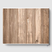 Landelijke bijtende monogrammen en houtwuwingen gastenboek (Achterkant)