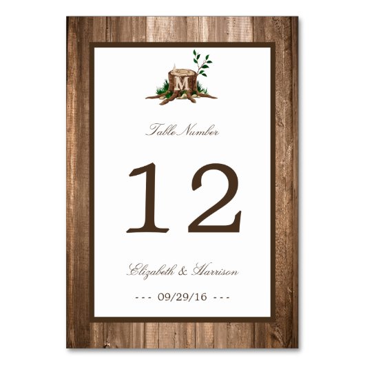 Landelijke bijtende monogrammen en houtwuwingen kaart (Voorkant)