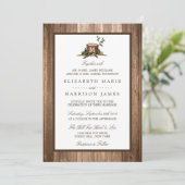 Landelijke bijtende monogrammen en houtwuwingen kaart (Staand voorkant)