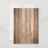 Landelijke bijtende monogrammen en houtwuwingen RSVP kaartje (Achterkant)