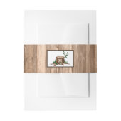 Landelijke bijtende monogrammen en houtwuwingen uitnodigingen wikkel (Voorkant Voorbeeld)