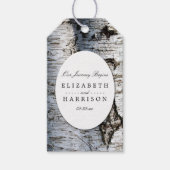 Landelijke bijtende vogelboom cadeaulabel (Voorkant)