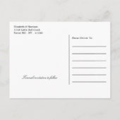 Landelijke bijtende vogelboom die de datum bewaart aankondigingskaart (Achterkant)