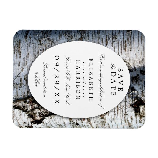 Landelijke bijtende vogelboom die de datum bewaart magneet (Horizontaal)