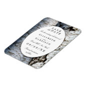 Landelijke bijtende vogelboom die de datum bewaart magneet (Linkerzijde)