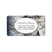 Landelijke bijtende vogelboom etiket (Voorkant)