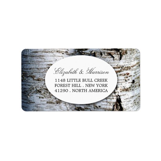 Landelijke bijtende vogelboom etiket (Voorkant)