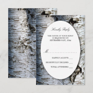 Landelijke bijtende vogelboom RSVP kaartje