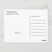 Landelijke bijtende vogelboom Weddenschap Dank je Briefkaart (Achterkant)