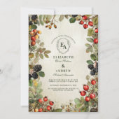 Landelijke Blackberry Vineyard bruiloft Kaart (Voorkant)