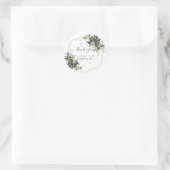 Landelijke blad- blauwe gom Eucalyptus bedankje Ronde Sticker (Tas)