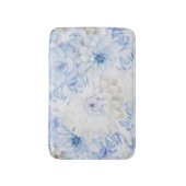 Landelijke blauwe bloemen badmat (Voorkant Verticaal)