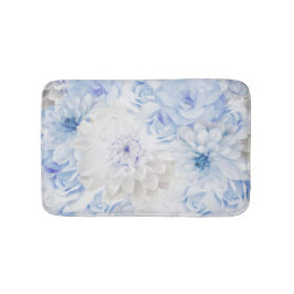 Landelijke blauwe bloemen badmat