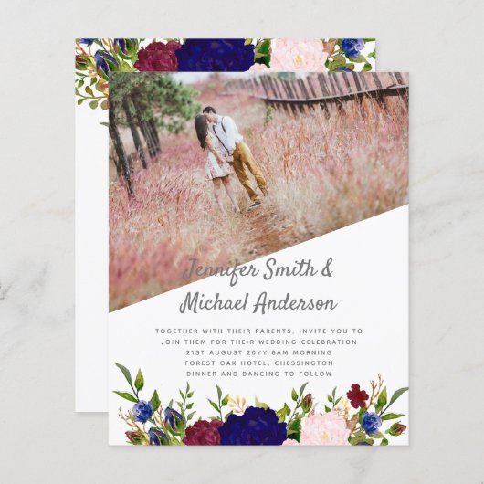 Landelijke blauwe bruinroze roze bruinbruine bruin (Voorkant / Achterkant)