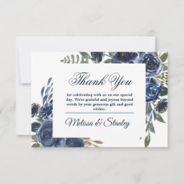 Landelijke Blauwe Groene Eucalyptus Bloemenschilde Bedankkaart