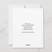 Landelijke Blauwe Rendier Kerstmis Feestdagenkaart (Achterkant)