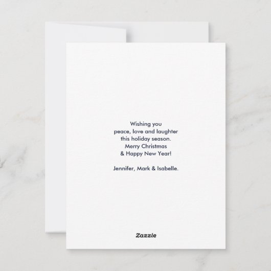 Landelijke Blauwe Rendier Kerstmis Feestdagenkaart (Achterkant)