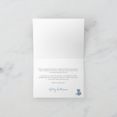 Landelijke blauwe strik cowboy bruidsfeest bedankkaart (Binnen)